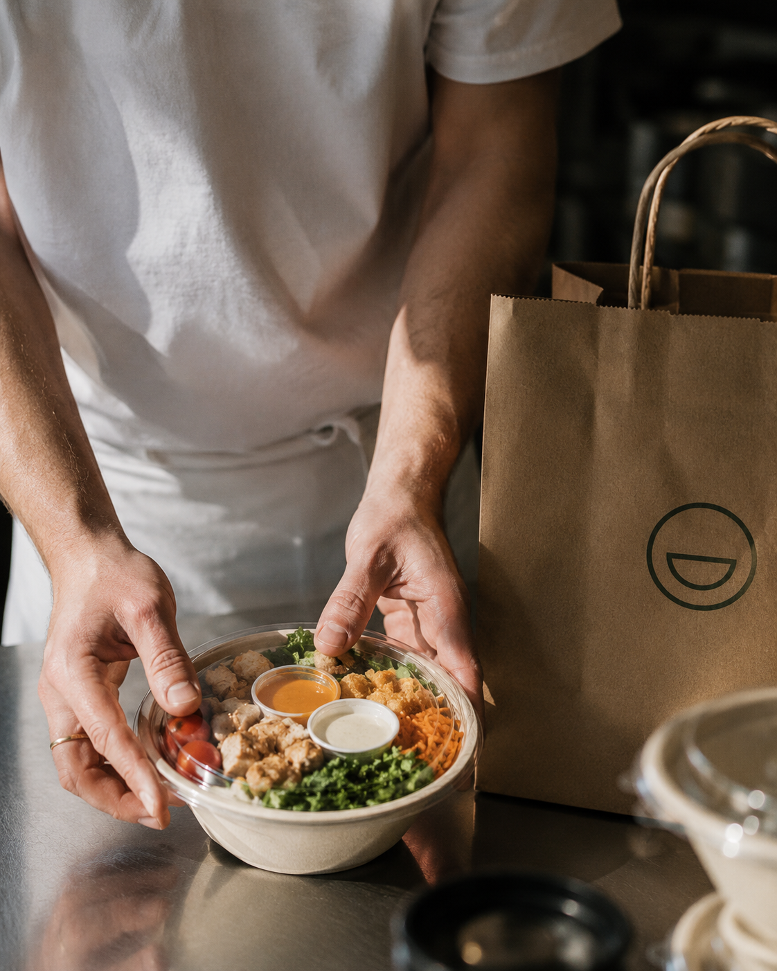 Hospitality operator handling stock deliveries